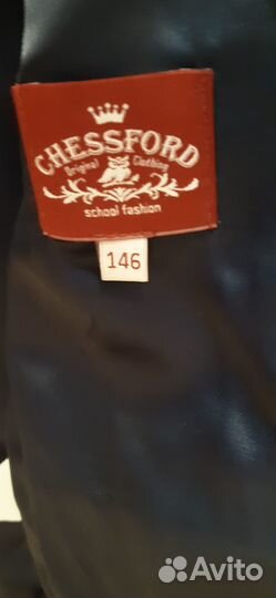 Пиджак школьный 146 темно-синий, новый