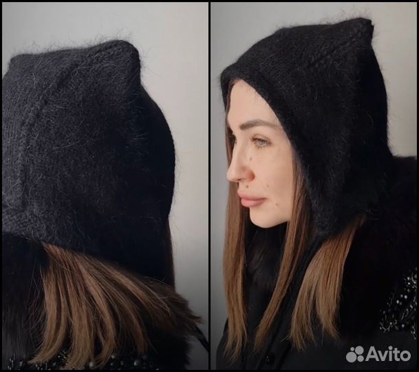 Шапка чепчик с ушками