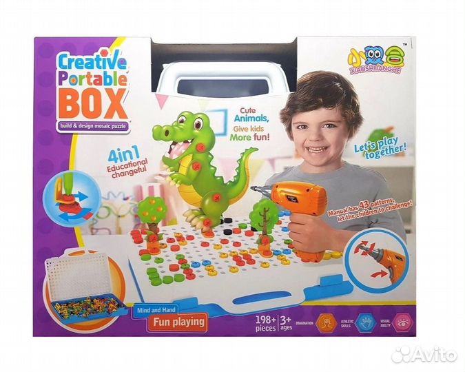 Конструктор-мозаика с шуруповёртом 