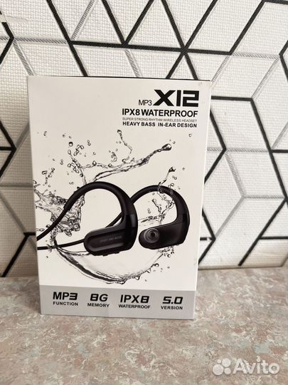 Блютуз наушники для бега и плавания