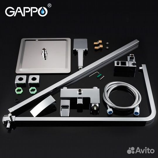 Душевая система с тропическим душем Gappo G2407-20