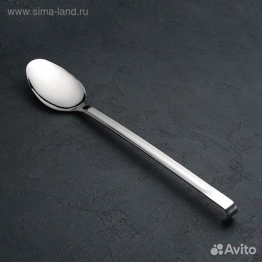 Ложка гарнирная из нержавеющей стали цельнометалли