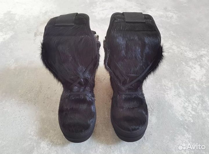 Кеды Rick Owens Geobasket Pony Hair Кожаные