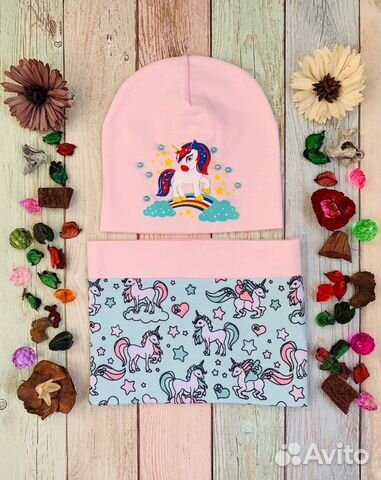 Шапка и снуд новые. Двойной трикотаж. 46-48 см