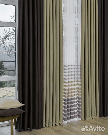 Комплект штор блэкаут Марсель Дюна