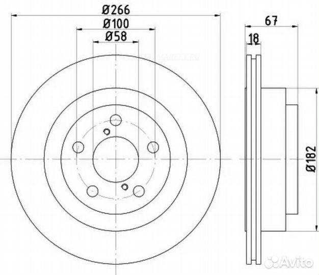 Nisshinbo ND7002 Диск тормозной зад