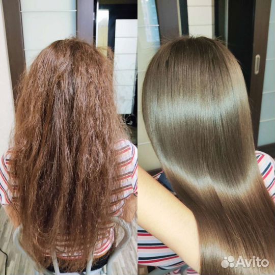 Кератиновое выпрямление волос