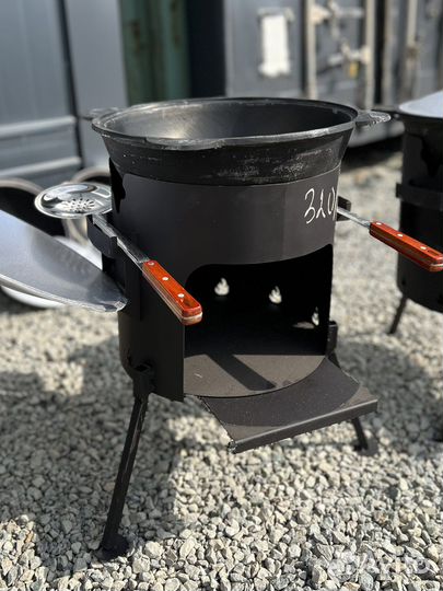 Печь под казан, ножки съёмные, сталь 2-3 мм