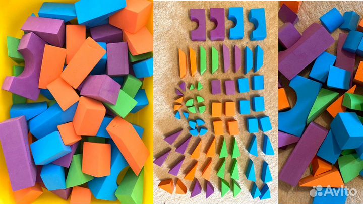 Кубики Фигуры Конструктор мягкий