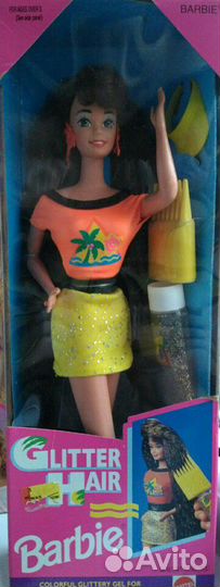 Барби Barbie Glitter Hair nrfb 1993г Mattel