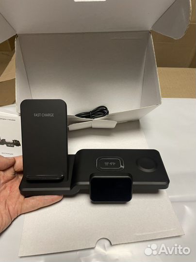 Беспроводная зарядка для iPhone и Android 4 в 1