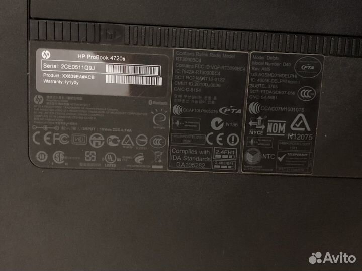 Ноутбук HP ProBook 4720s