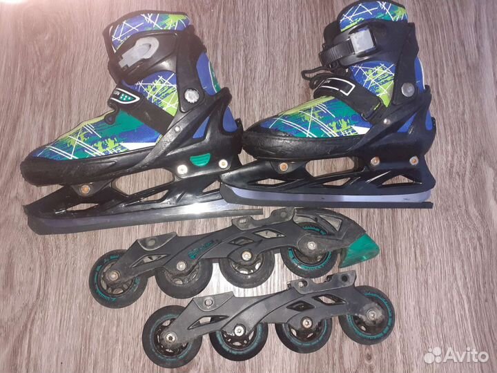 Коньки и ролики 2 в 1