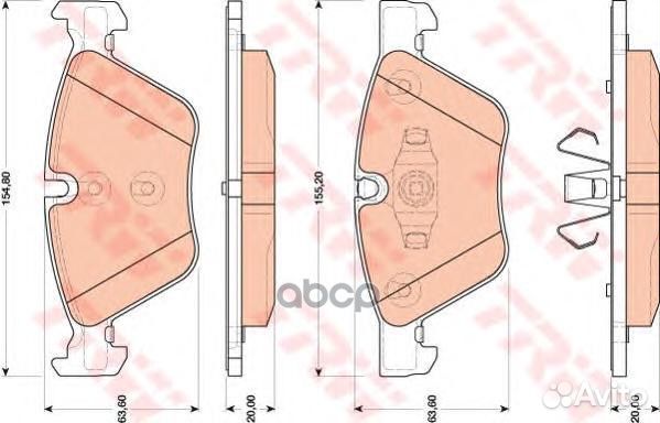 Колодки тормозные GDB1810 BMW (520, 525 E60, E61