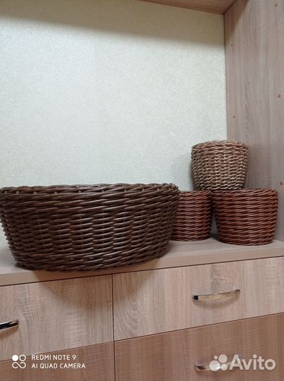 Кашпо для цветов из ротанга, юбки под елку