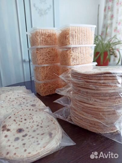 Кыстыбый Домашняя лапша Даргинский слоёный хинкал