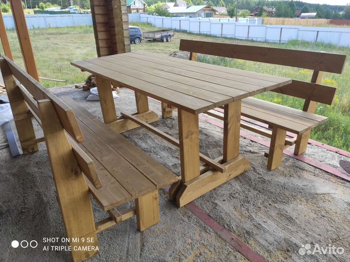 Столы лавочки из дерева