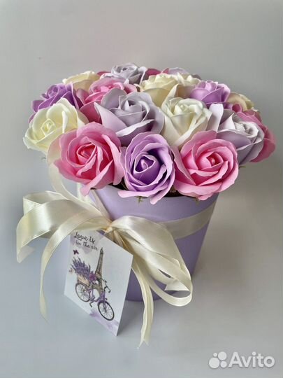 Букет из мыльных роз