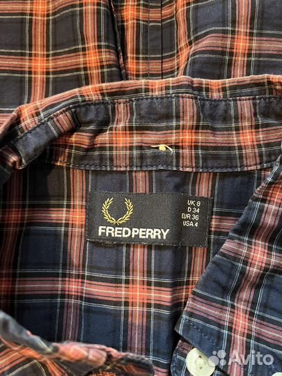 Платье рубашка в клетку женская Fred Perry xs