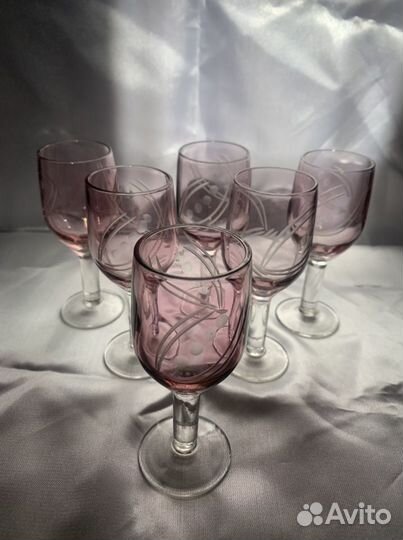 Рюмка фужер. Цветное стекло. СССР