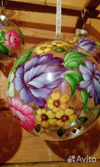 Шар новогодний жостово