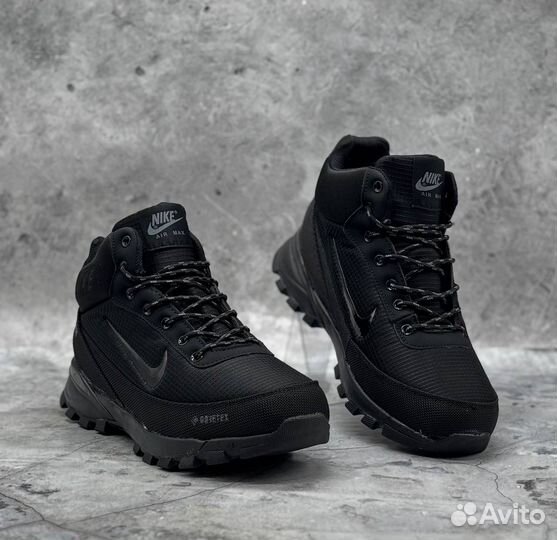 Кроссовки черные мужские зимние Nike высокие