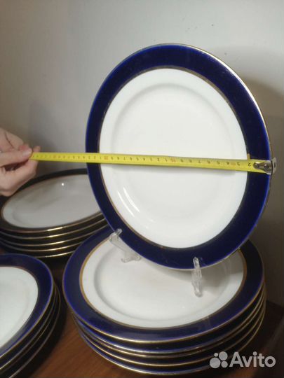 Тарелки Дулево(16 шт) кобальт 89г
