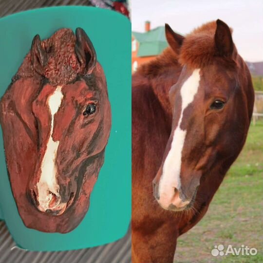 Барельеф по фото лошади