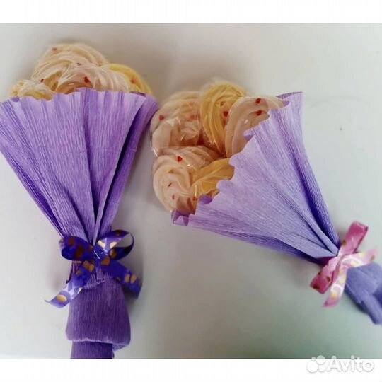 Букет из зефира, маршмеллоу, меренги