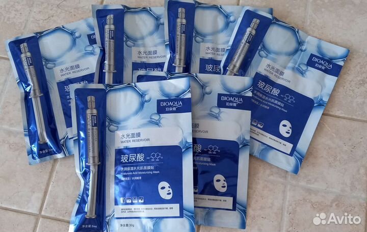 Маска для лица + гиалуроновая кислота bioaqua