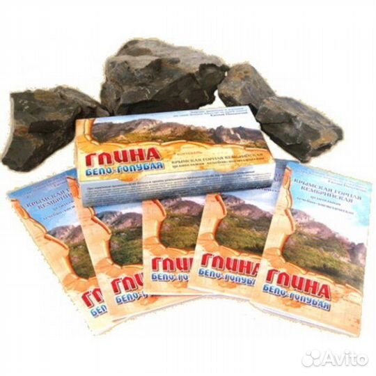 Глина Кембрийская бело-голубая 10 кг (+ пособие)