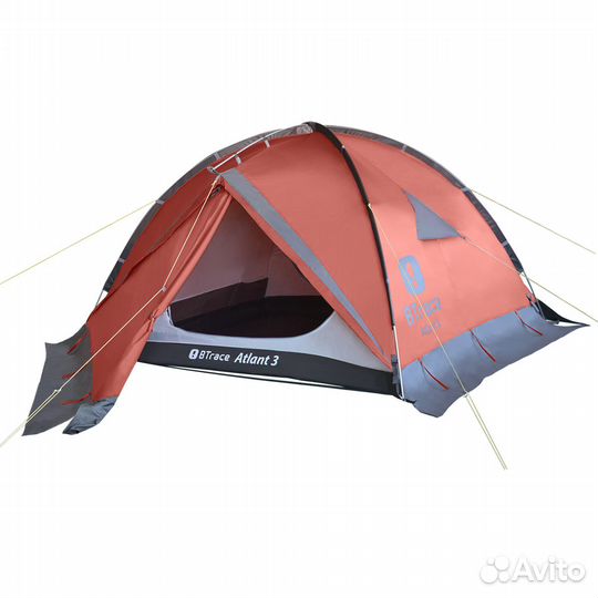 Палатка BTrace Atlant 3 (Красный цвет)