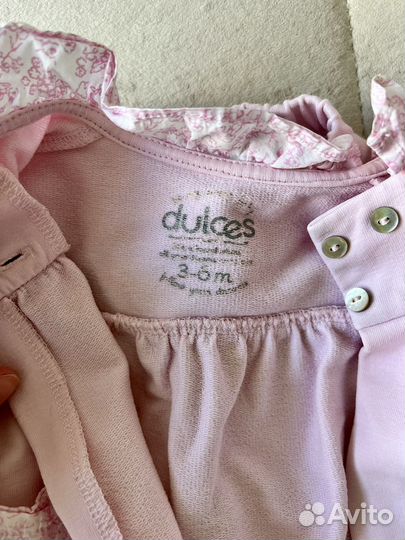 Костюм Dulces 3- 6 мес для девочки розовый