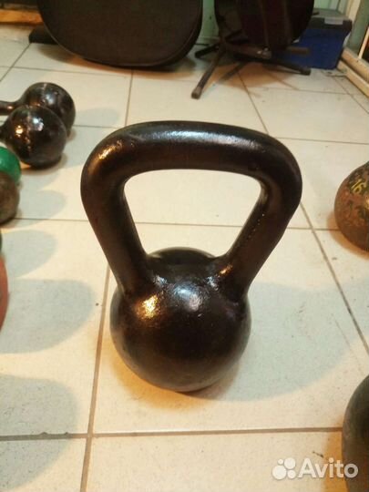 Гиря 16кг с кроссфитовским хватом