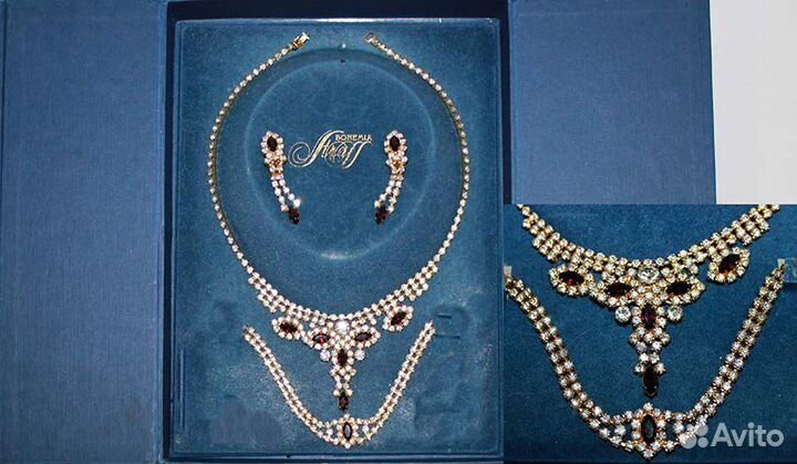 Набор. Богемия. Колье. Браслет. Серьги клипсы