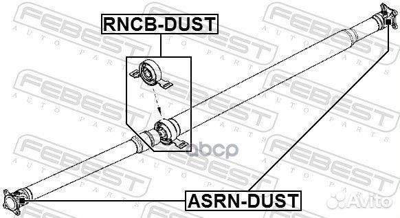 Крестовина карданного вала 19X55.5 asrn-dust Fe