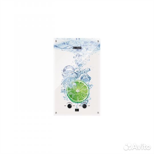 Газовая колонка Zanussi GWH 10 Fonte Glass Lime