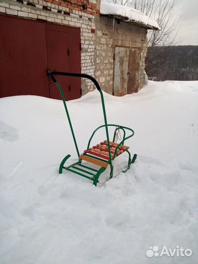 Санки с колесиками