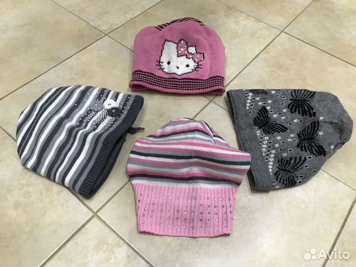 Шапки для девочки 9-12 лет, весенне-осенние