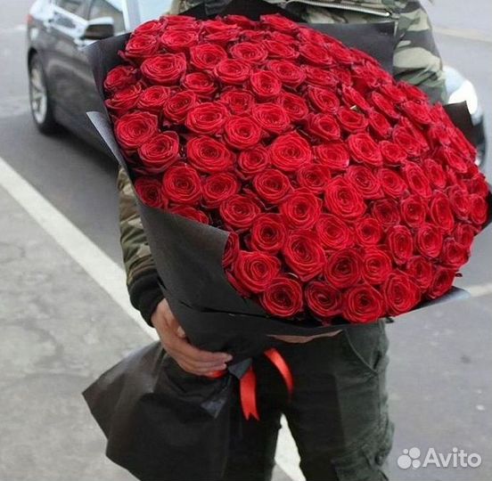 Высокие розы Доставка цветов