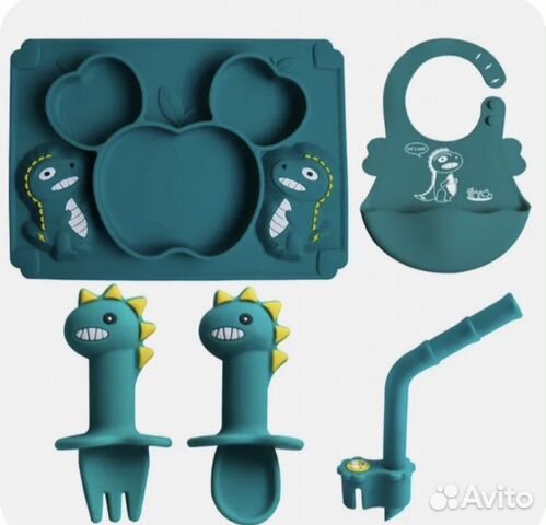 Набор силиконовой посуды для малышей