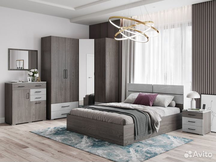 Теана зеркало/Ясень Анкор Тёмный