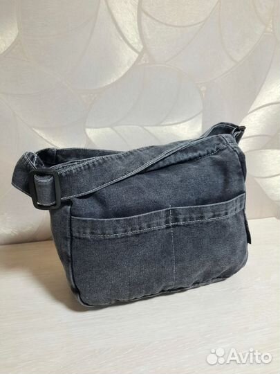 Новая женская сумка джинсовая через плечо кросбоди