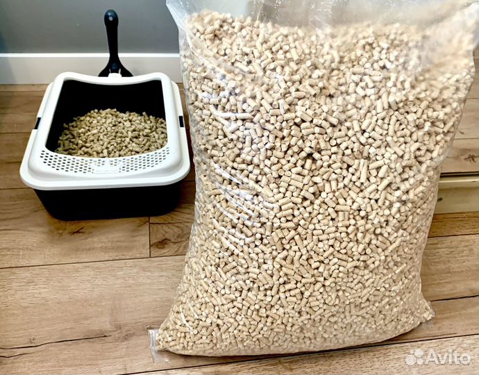 Наполнитель древесный для кошачьего туалета 15 кг