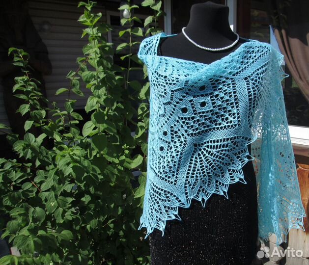 Шаль/Платок/Накидка ажурная (новая)