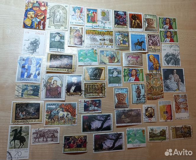 Гашеные марки из разных стран мира