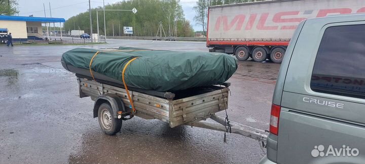 Надувная лодка с мотором,прицп