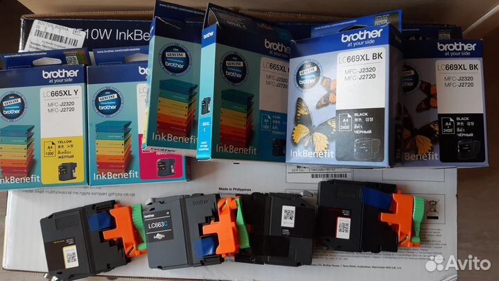 Brother LC663BK Y,M,C, 669XL BK, 665XL Y