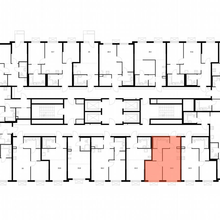 1-к. квартира, 34,5 м², 5/25 эт.