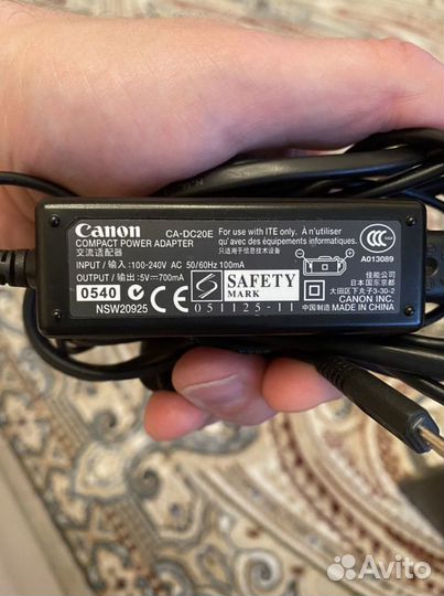 Зарядное устройство canon CA-DC20E
